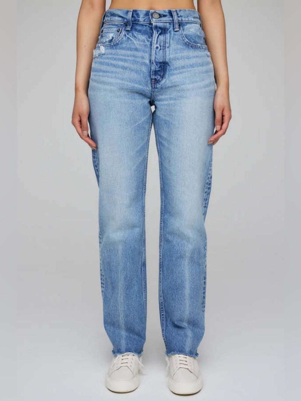 Moussy Vintage - Ashleys Wide Straight Jean in Light Blue